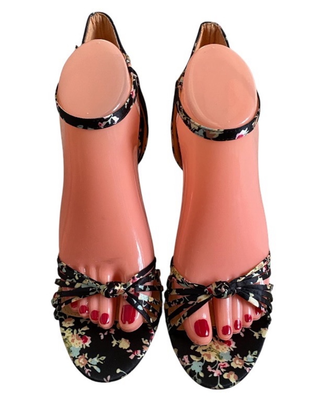 Who What Wear Floral Ankle-Strap Multicolor Sandals